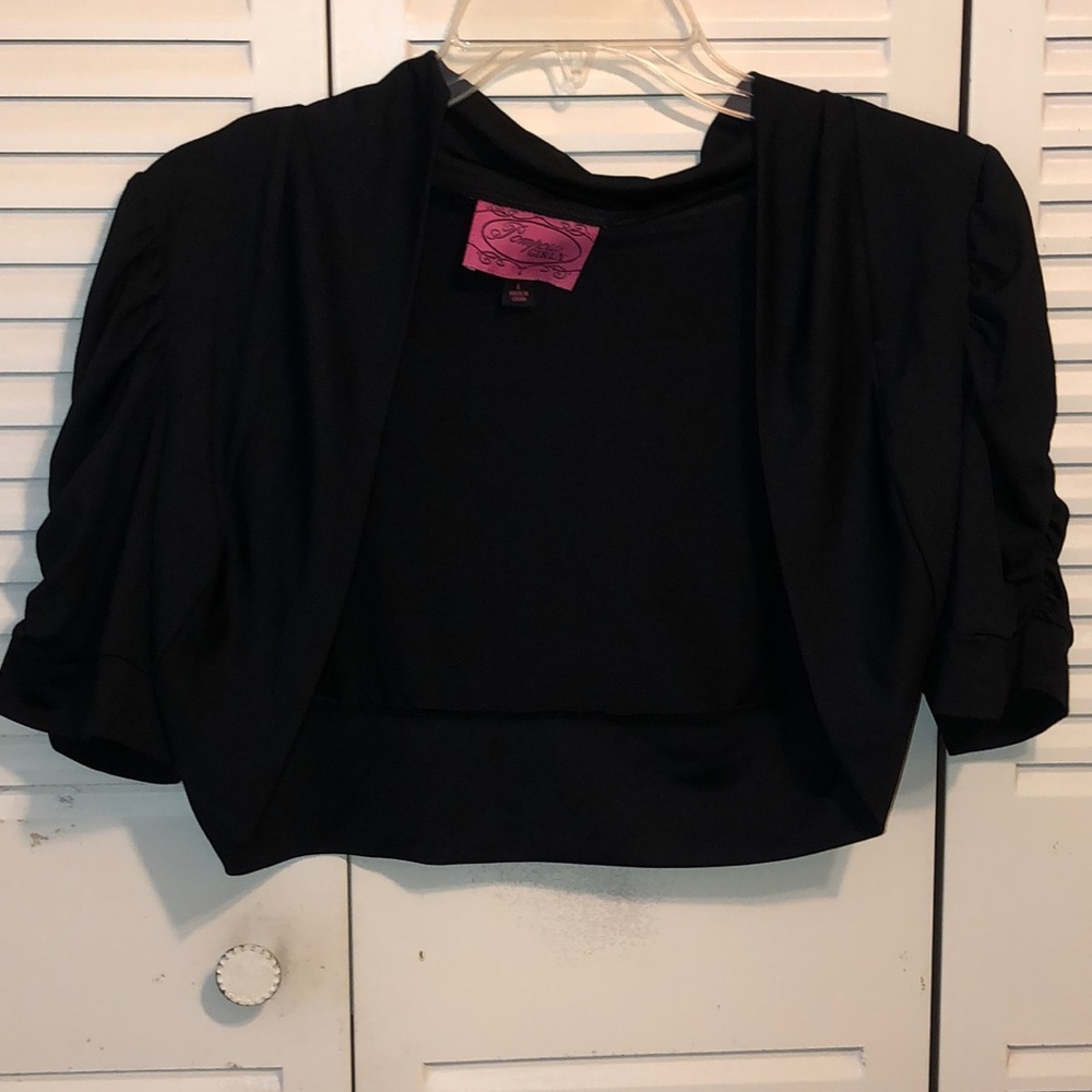 Pompous Girly Black Shoulder Cover for Dress